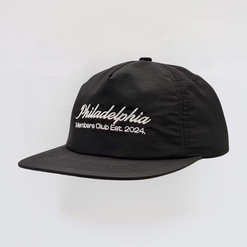 Nylon Philadelphia Script Snapback | Black
