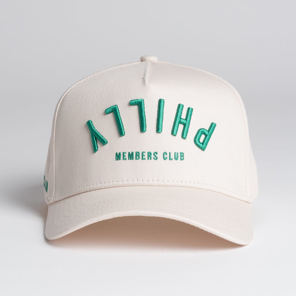Upside Down Philly Hat | Creme & Green
