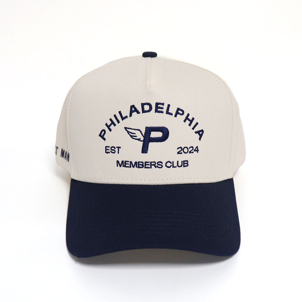 Philadelphia Members Club Hat | Creme & Navy