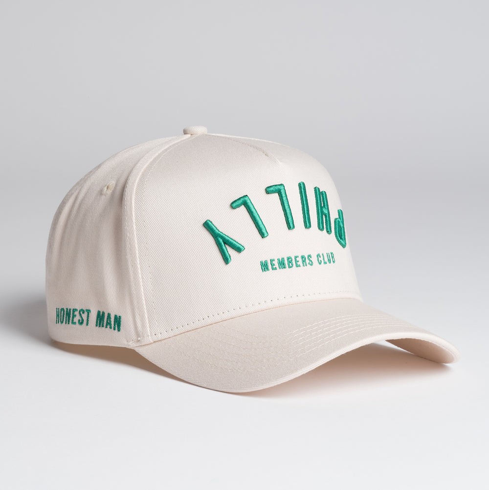 Upside Down Philly Hat | Creme & Green