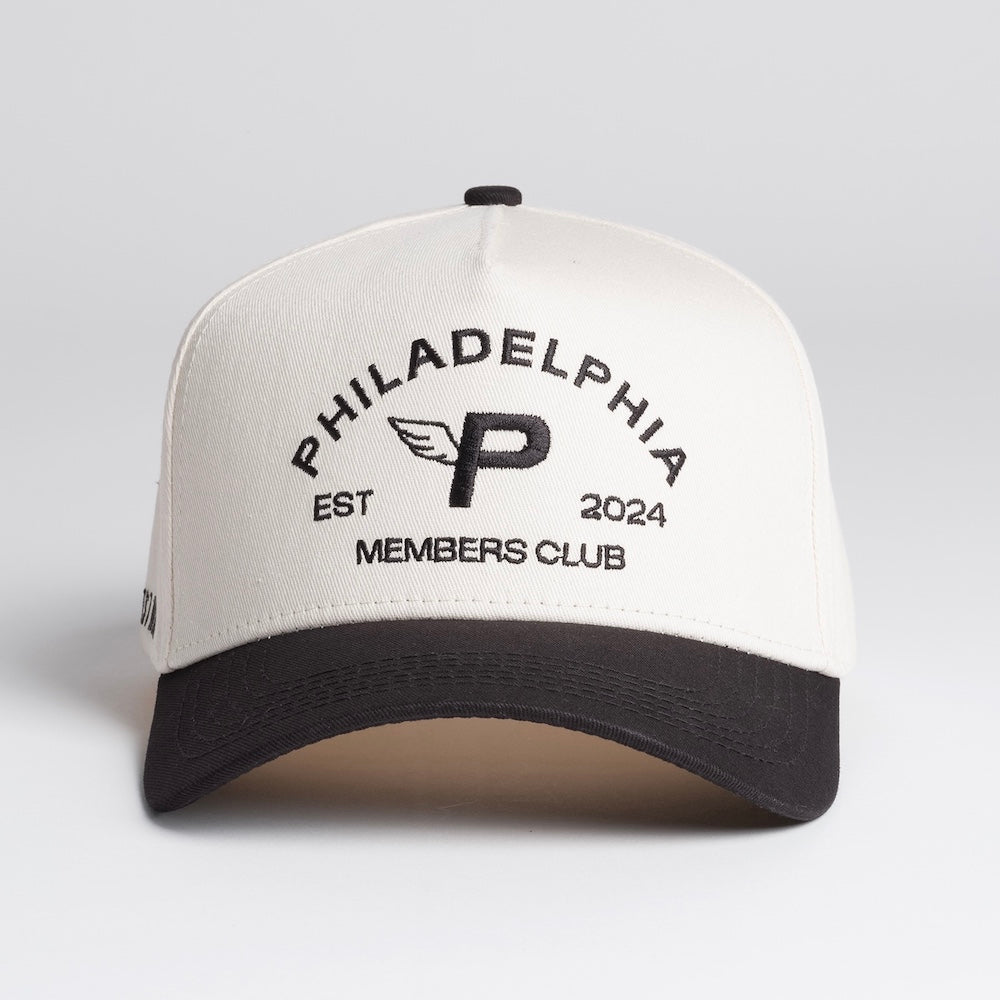 Philadelphia Members Club Hat | Creme & Black
