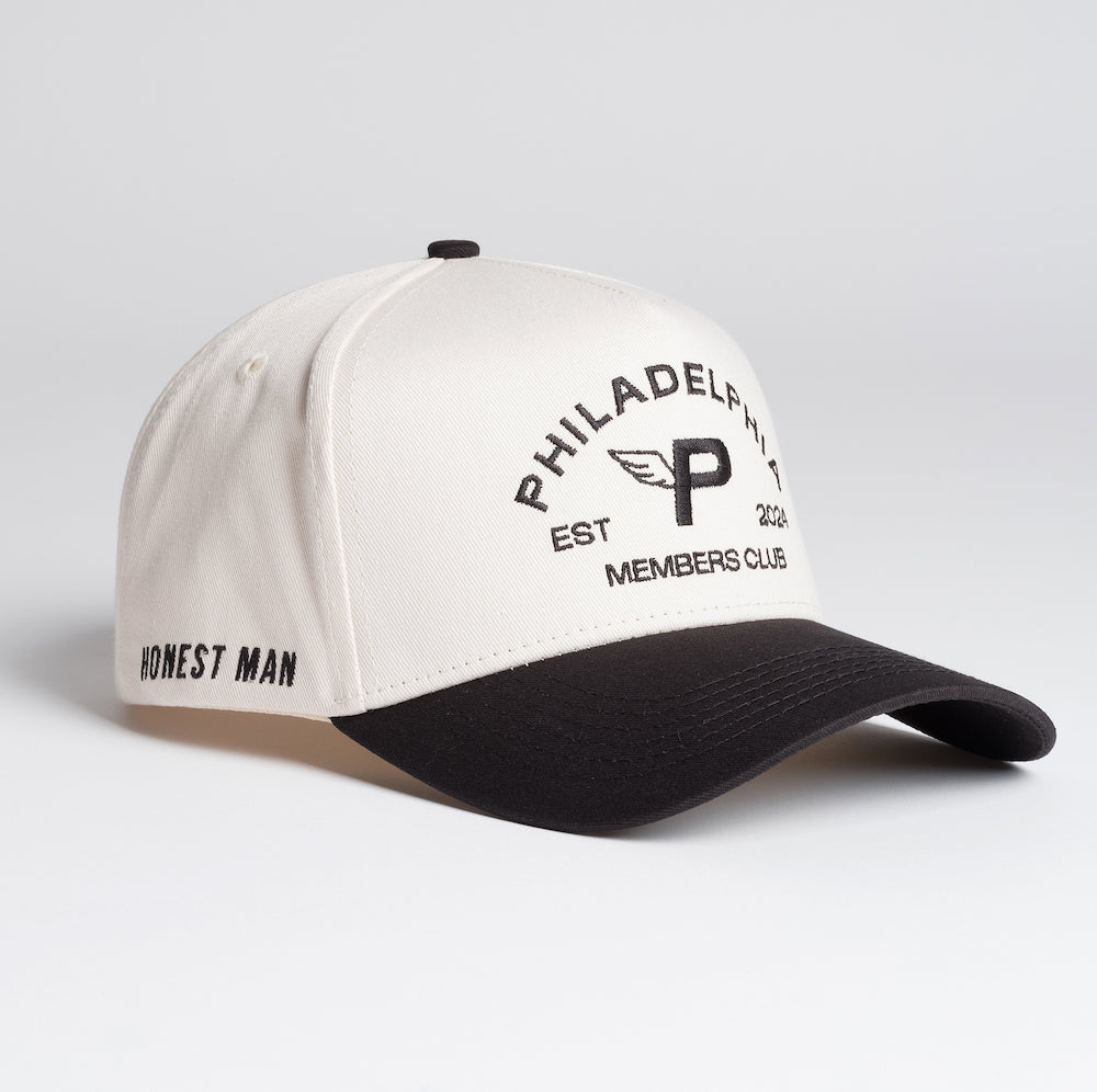 Philadelphia Members Club Hat | Creme & Black