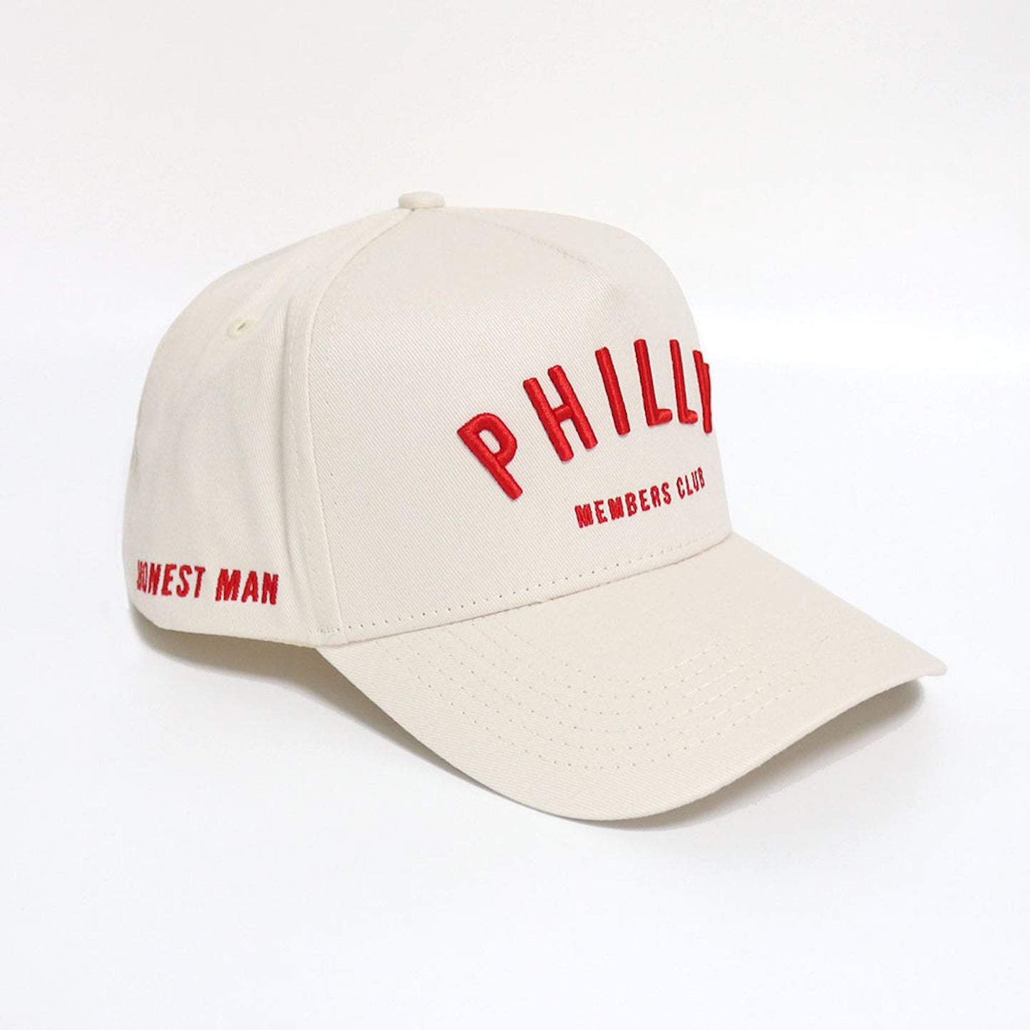 "Philly" Hat | Creme & Red