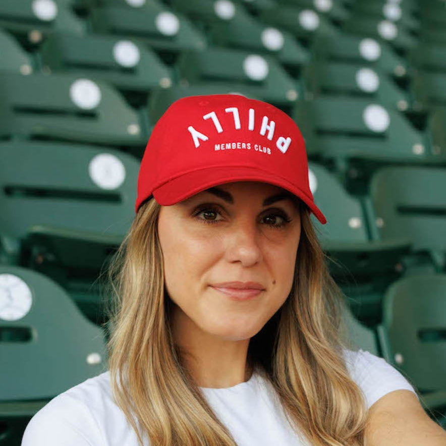 Dad Hat- Upside Down Philly | Red & White