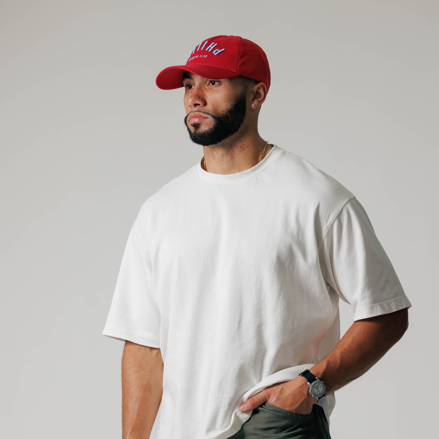Dad Hat- Upside Down Philly | Maroon & Light Blue