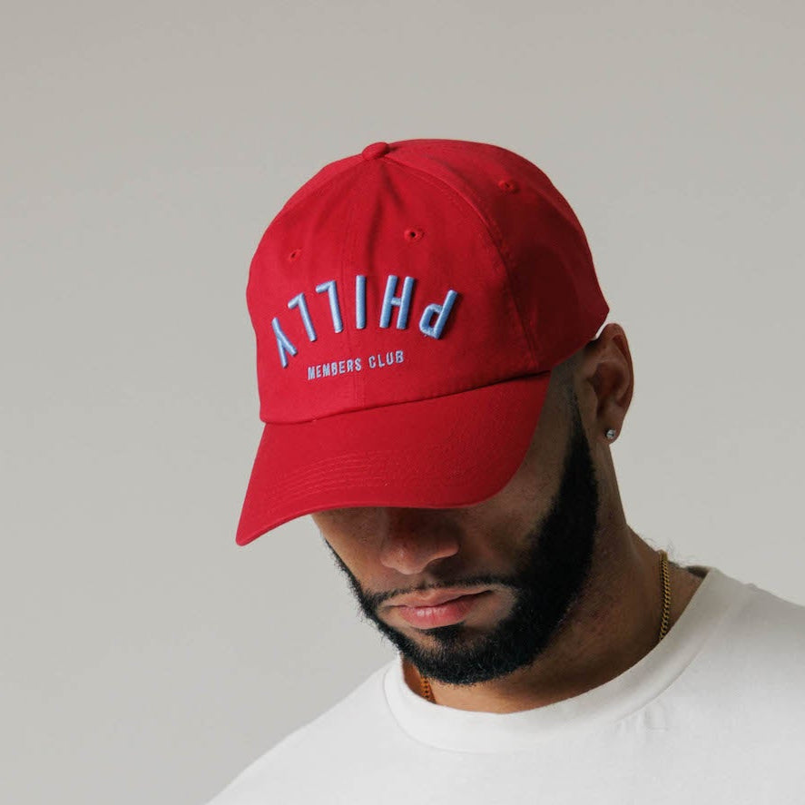 Dad Hat- Upside Down Philly | Maroon & Light Blue