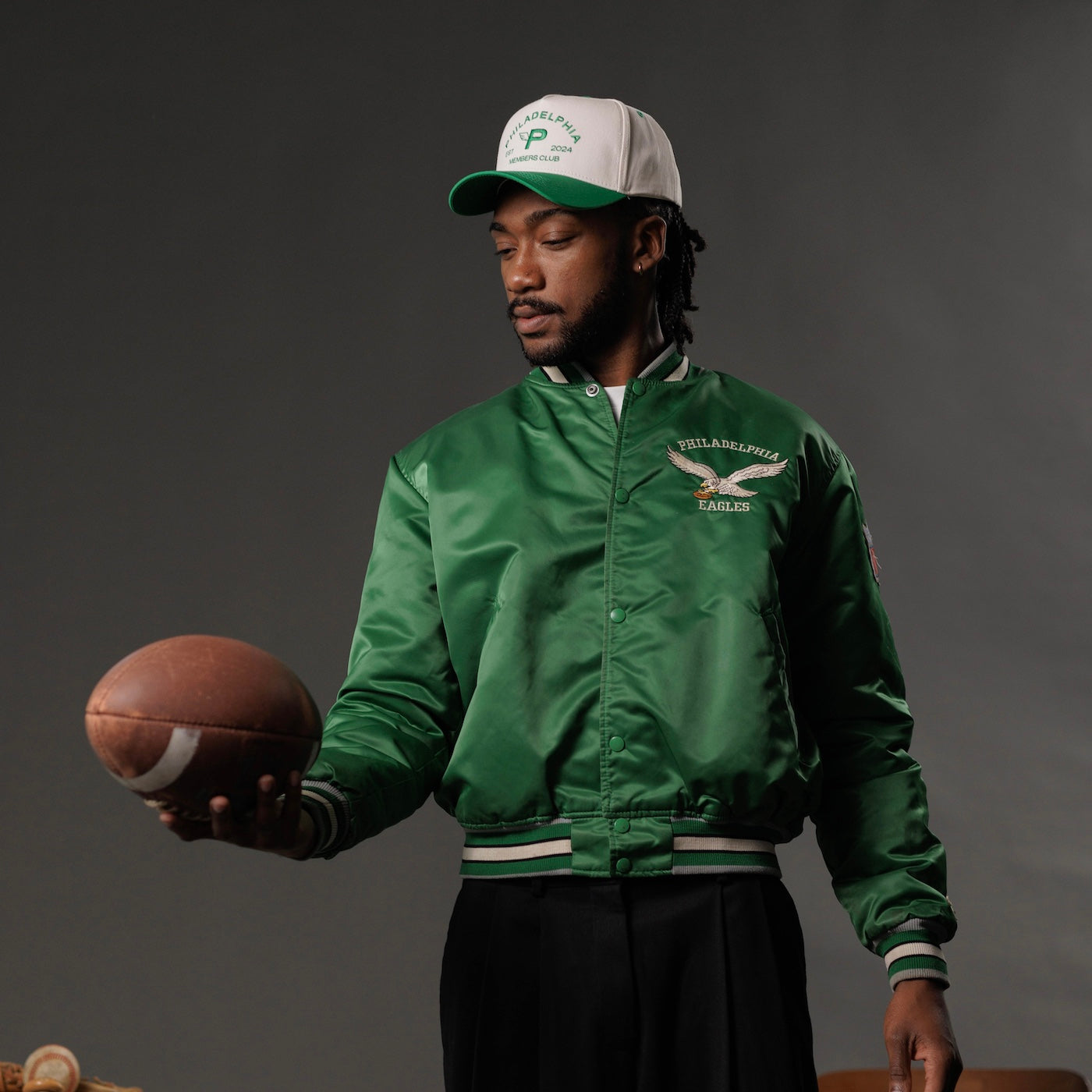 Philadelphia Members Club Hat | Creme & Green