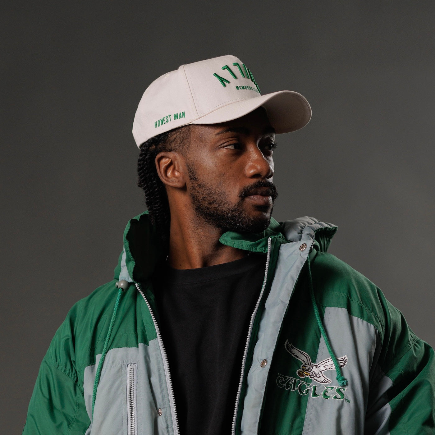 Upside Down Philly Hat | Creme & Green