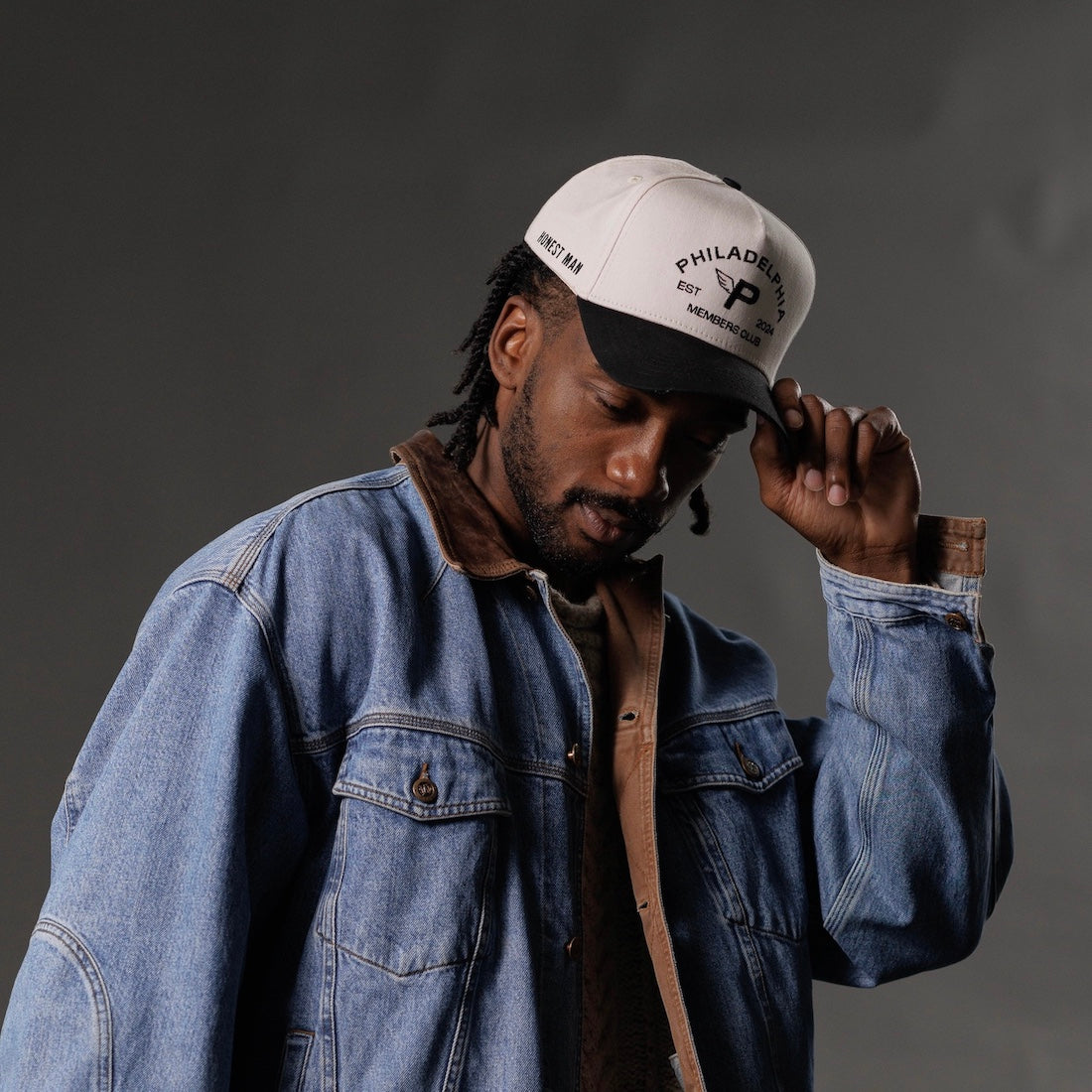 Philadelphia Members Club Hat | Creme & Black