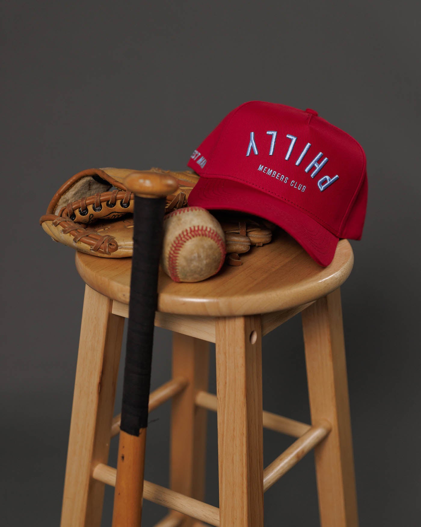 Upside Down Philly Hat | Maroon & Light Blue