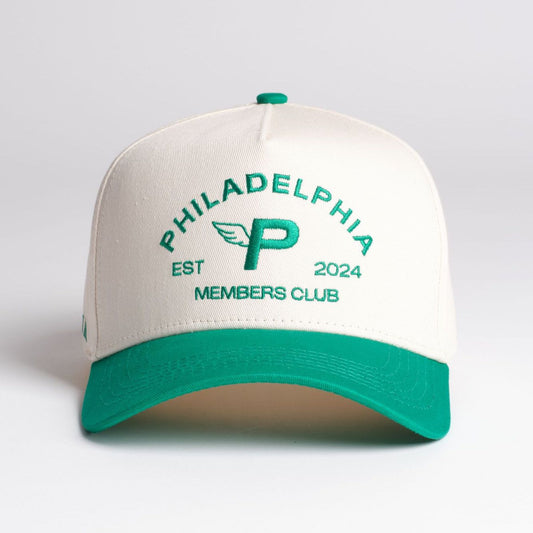 Philadelphia Members Club Hat | Creme & Green