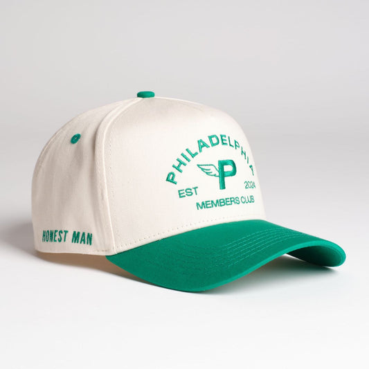 Philadelphia Members Club Hat | Creme & Green