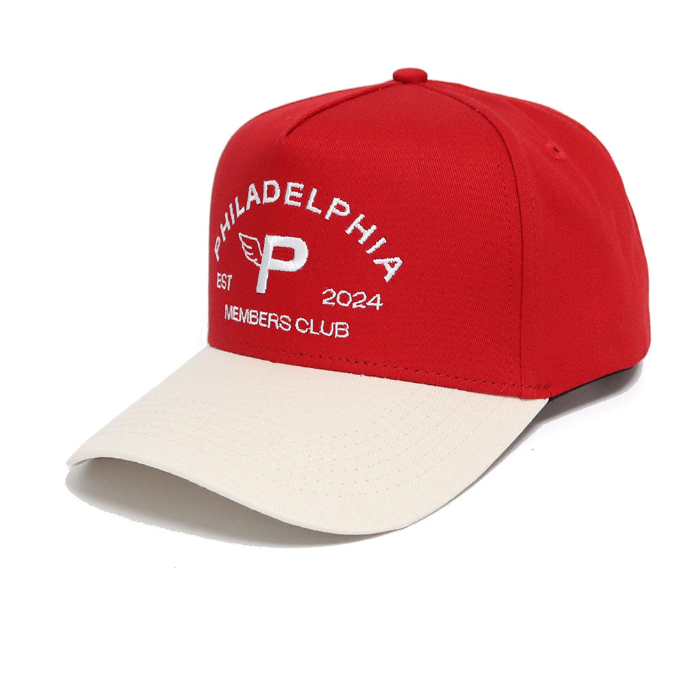 Philadelphia Members Club Hat | Red & Creme