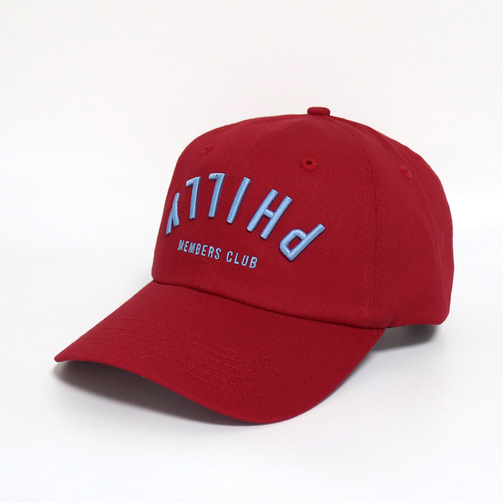 Dad Hat- Upside Down Philly | Maroon & Light Blue