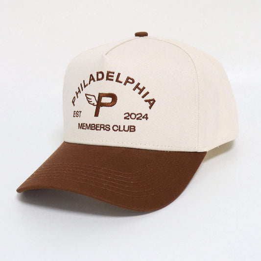 Philadelphia Members Club Hat | Creme & Rust
