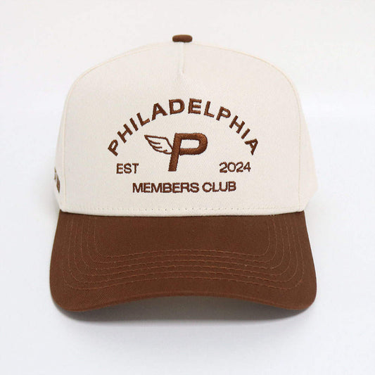 Philadelphia Members Club Hat | Creme & Rust