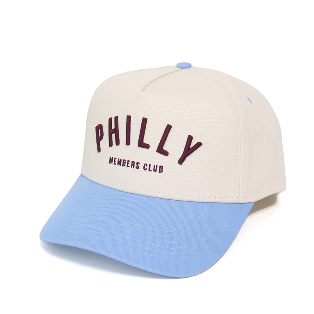 Philly Members Club Hat | Creme & Powder Blue
