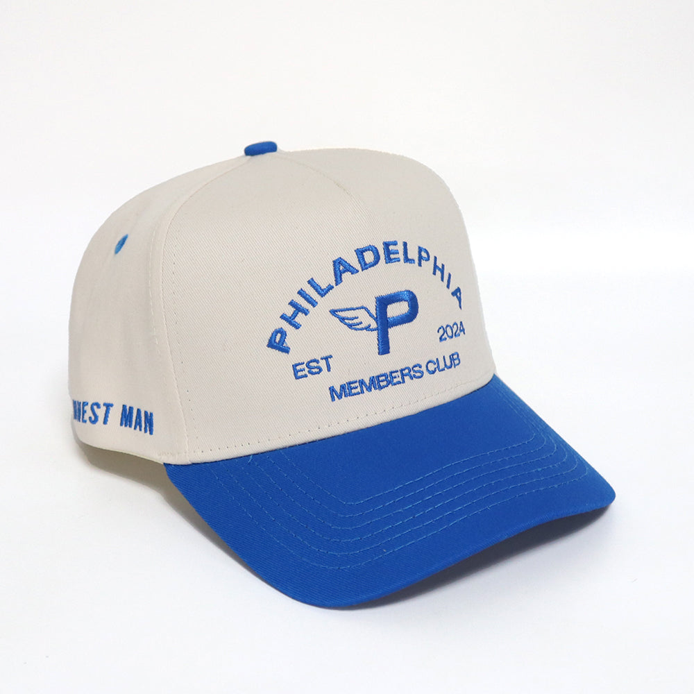 Philadelphia Members Club Hat | Creme & Blue