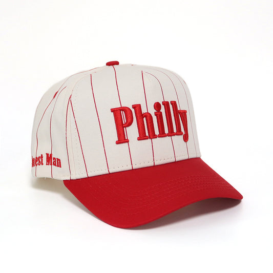 Pinstripe Philly Hat | Red