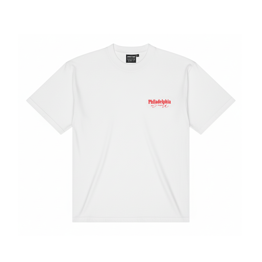 Philadelphia Members Club T-Shirt | White & Red