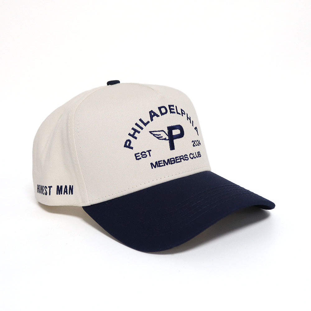 Philadelphia Members Club Hat | Creme & Navy