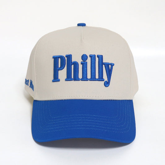 Philly Hat | Creme & Blue