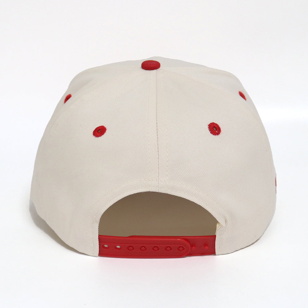 Philly Hat | Creme & Red
