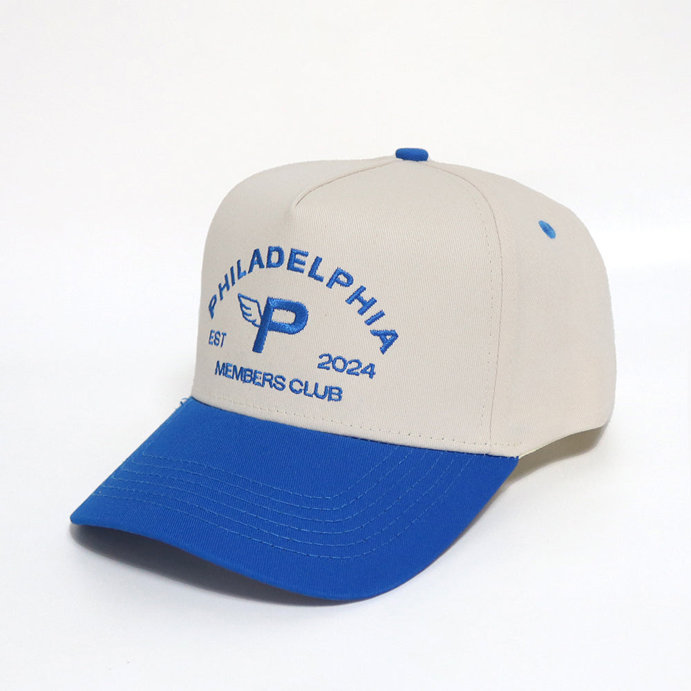 Philadelphia Members Club Hat | Creme & Blue