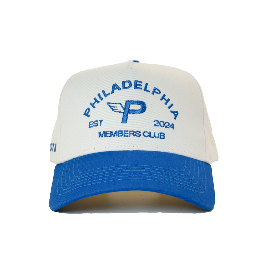 Philadelphia Members Club Hat | Creme & Blue