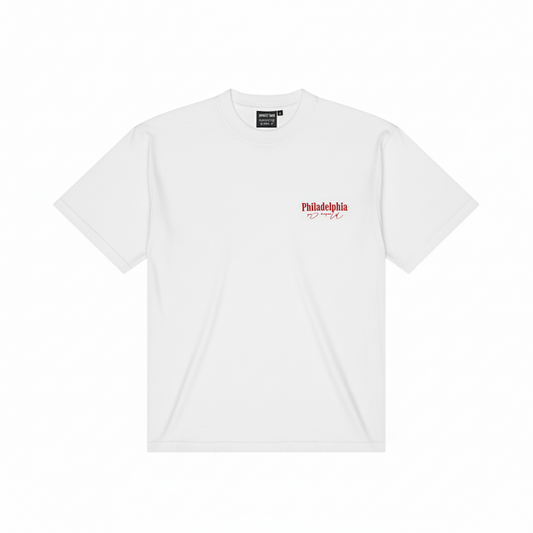 Philadelphia Members Club T-Shirt | White & Red