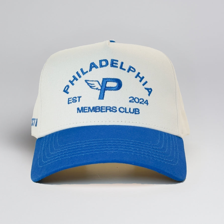 Philadelphia Members Club Hat | Creme & Blue