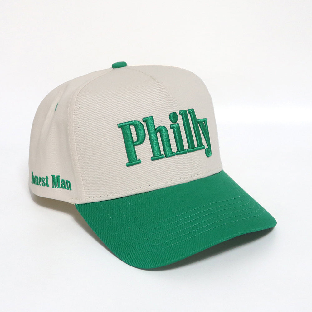 Philly Hat | Creme & Green