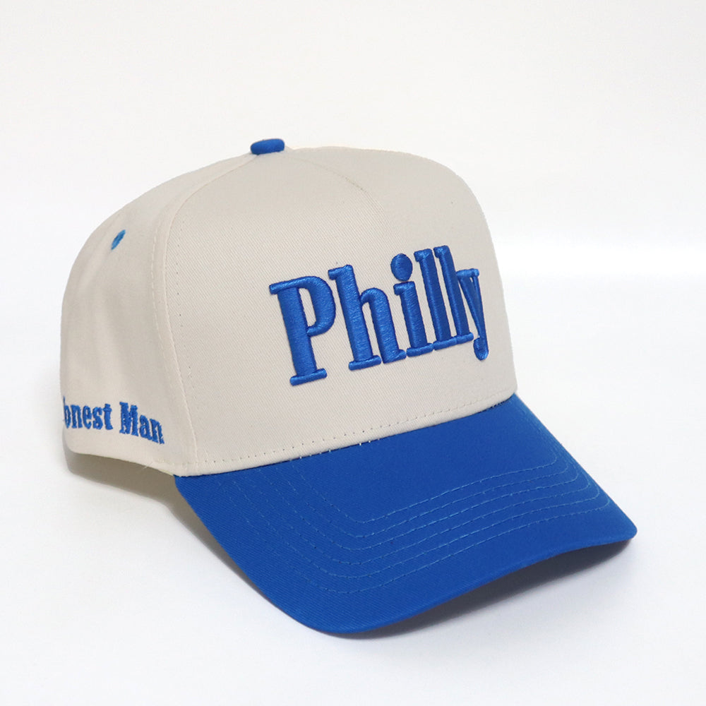 Philly Hat | Creme & Blue