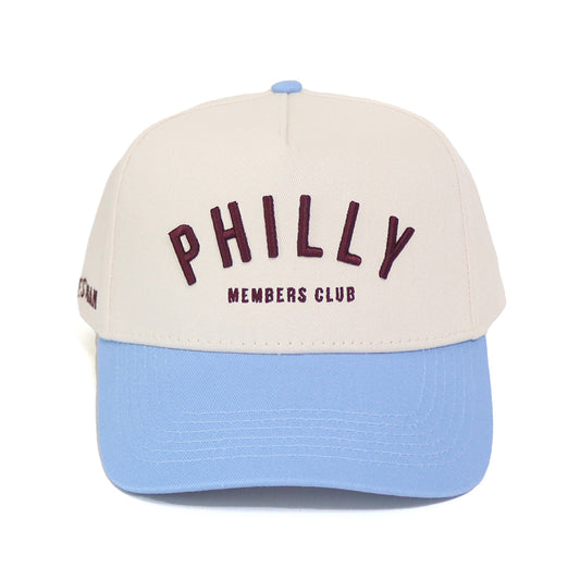 Philly Members Club Hat | Creme & Powder Blue